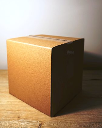 Plain brown cardboard box