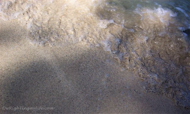 Brown Sand With Clear Sea Bubbles